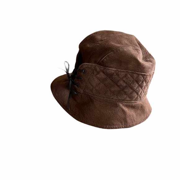 Eric javitz leather bucket hat lace front retro - Picture 2 of 6